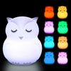 Veilleuse chouette LED multicolore avec éclairage RGB doux et relaxant - Bébé Lova