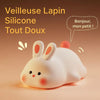 Veilleuse lapin RabbitLight grosse tête en silicone tout doux saluant bébé - Bébé Lova