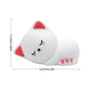 Dimensions compactes de la veilleuse chat LED en silicone pour table de chevet enfant - Bébé Lova