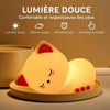 Veilleuse chat en silicone avec lumière douce et minuterie pour accompagner le sommeil - Bébé Lova