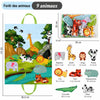 tapis éducatif forêt avec 9 animaux Montessori en tissu et sac de rangement inclus - Bébé Lova