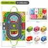 tapis de circulation urbaine avec 6 véhicules Montessori souples et sac de transport - Bébé Lova
