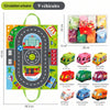 tapis de jeu circuit urbain avec 9 voitures Montessori en tissu coloré pour enfant - Bébé Lova